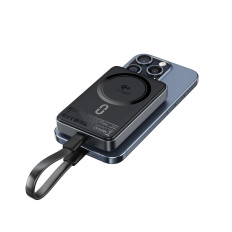 Powerbank magnet 10000 10000mAh 30W Qi2 med MagSafe - svart