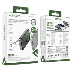 Magnētiskā PowerBank 10000MAH 30W Qi2 ar Magsafe - Black
