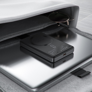 "PowerBank Magnetinis 10000mAh PD20W Magsafe Ultra Thl - Black