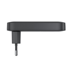 Caricatore piatto 65W Gan 2 USB-C USB-A Ultra sottile - Nero