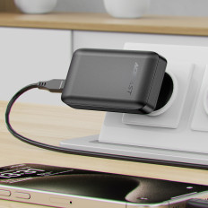 Loader Flat 65w GAN 2 USB-C USB-A Ultra Fino - Preto