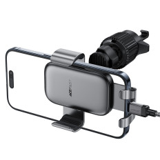 Suporte de carro para telefone gravitacional em ar quadriculado - preto