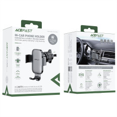 Car holder for gravitational telephone on checkered air - black