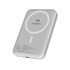 Magnetický PowerBank 10000 MAH s káblom USB-C 25 cm - biela