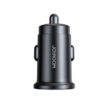MINI 15W USB-A CAR lādētājs USB-C - melns