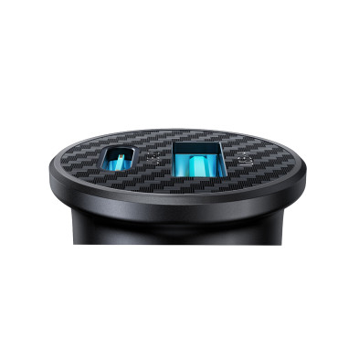 Mini 15w USB-a auto punjač USB-c - crno