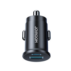 Mini 15W USB-A Cargador de coche USB-C - Negro