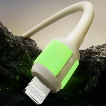 Kabel USB-kabel - iPhone strele s fluorescentno konico 1.2m - bež