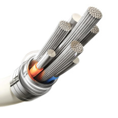 Καλώδιο USB-A καλωδιακό - Lightning iPhone με άκρη φθορισμού 1.2m - μπεζ