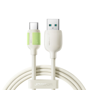 Καλώδιο USB-ένα καλώδιο - USB-C με άκρη φθορισμού 1.2m - μπεζ
