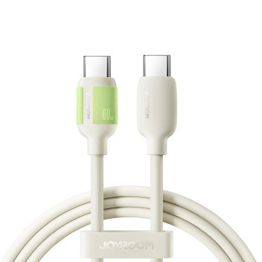 Cabo USB-C de cabo - USB-C com uma dica fluorescente de 60w 1.2m - bege