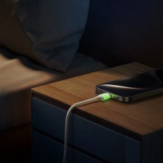 Kabel USB-C-kabel - USB-C med en fluorescerende 60W-tips 1.2m - beige
