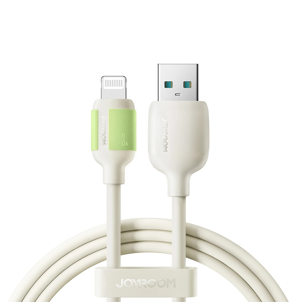 Kabel USB-A-Kabel - iPhone-Blitz mit Leuchtstoffspitze 3A 2M - Beige