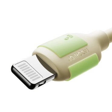 Kabel USB-A-Kabel - iPhone-Blitz mit Leuchtstoffspitze 3A 2M - Beige