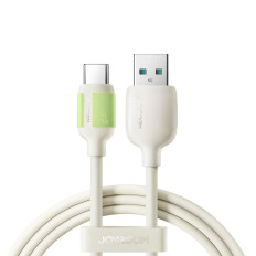Kabeļu USB-a kabelis - USB-C ar fluorescējošo tip 3A 2m - bēšs