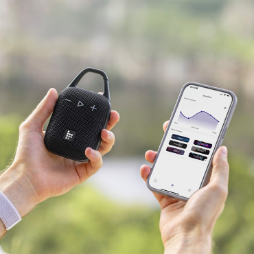 Kis turisztikai vezeték nélküli hangszóró mirrutu h1 Bluetooth 8w - fekete