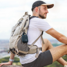 Malý turistický bezdrátový reproduktor Mirturou H1 Bluetooth 8W - modrá