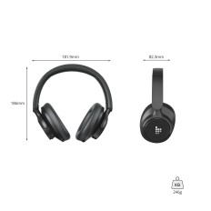 Sounfii Q20 ANM trådløse øretelefoner Bluetooth 5.3 - Svart