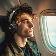Sounfii Q20 ANM trådløse øretelefoner Bluetooth 5.3 - Svart