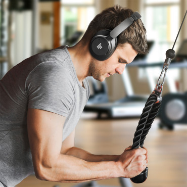 Sounfii Q20 ANC brezžične slušalke Bluetooth 5.3 - črna