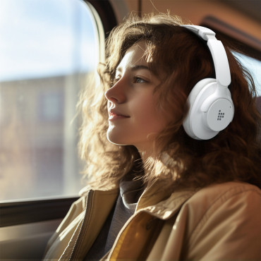 Wireless Sounfii Q20 ANC slušalke Bluetooth 5.3 - bela