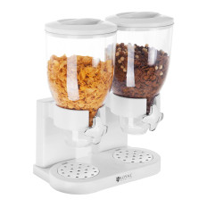 Distributeur de produits en vrac pour flocons de muesli, fruits secs et café 2 x 3,5 L.