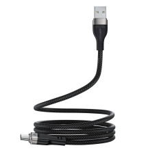 Kabel USB-A-kabel - USB-C3A med magnetisk arrangör 1.2m - svart