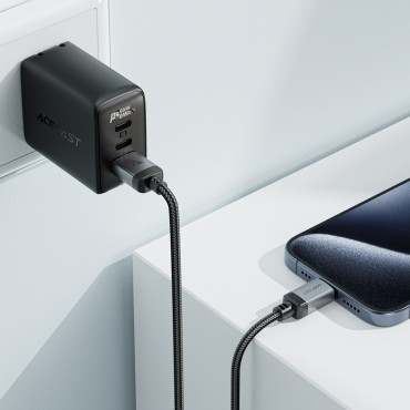 Kabeļu USB-Kabelis - USB-C 480MB / s 3a 1.2m - melns