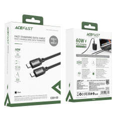 Kabeļu USB-C Cable - USB-C 480MB / S 3A 1.2m - melns