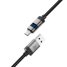 Kabel-USB-A - USB-C-Kabel mit 480 MB / s 66W-Display 1.2m - schwarz