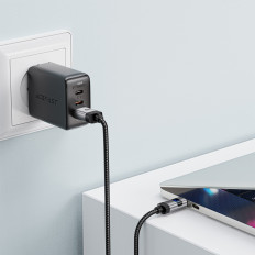 Kabel-USB-A - USB-C-Kabel mit 480 MB / s 66W-Display 1.2m - schwarz