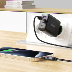 Kabeļu USB-A - USB-C kabelis ar 480MB / s 66W displeju 1.2m - melns