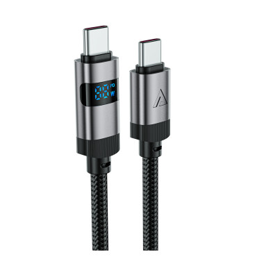 Cable USB-C de cable - USB-C con pantalla de 480MB / S 66W 1.2m - negro