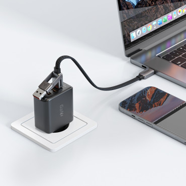 Cable USB-C del cable - USB-A / USB-C 480MB / S 3A 0.2m - negro