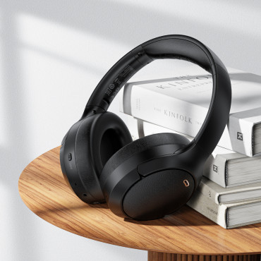 H6 ANC-hörlurar Bluetooth 5.3 IPX4 - Svart