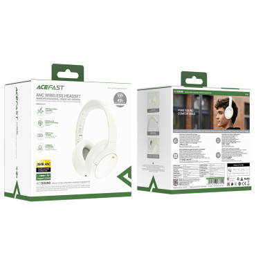 H6 ANC ANC Fone de Ouvido Bluetooth 5.3 IPX4 - Branco