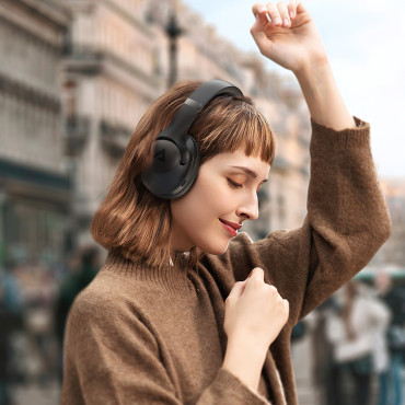 H4 ANC slušalke H4 ANC Wireless Bluetooth 5.3 IPX4 - črna