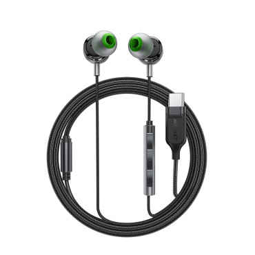 Žične slušalke L5 Sledite USB-C 1.2m - Črna