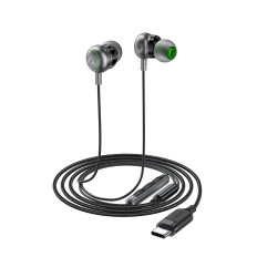 Žične slušalke L5 Sledite USB-C 1.2m - Črna