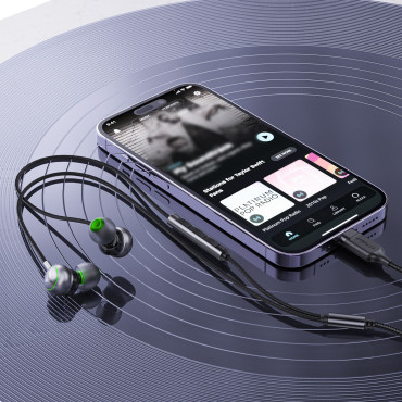 Kablede hodetelefoner L5 Følg USB-C 1.2m - Svart