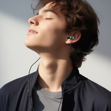Kablede hodetelefoner L5 Følg USB-C 1.2m - Svart