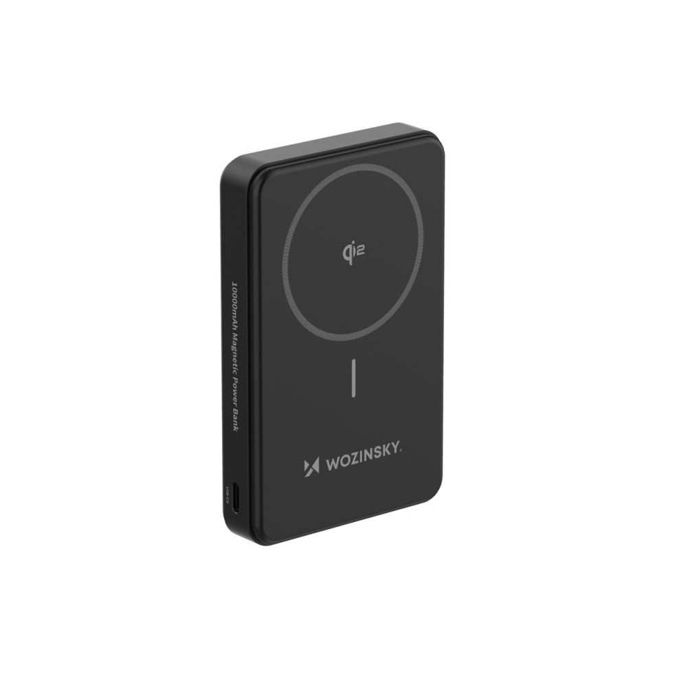 PowerBank Qi2 10000mAH s USB-A USB-C 22.5W PD - černá