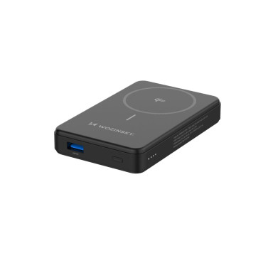 PowerBank Qi2 10000mh s USB-A USB-C 22.5W PD - črna