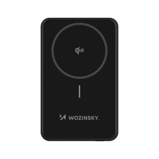 Powerbank Qi2 10000mAh med USB-A USB-C 22,5W PD - Svart