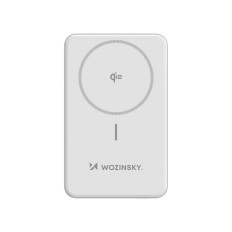 Magnetic PowerBank Qi2 10000mAh med USB-A USB-C 22,5W PD - Hvit