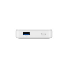 Magnetic Powerbank Qi2 10000mAh med USB-A USB-C 22,5W PD - Vit