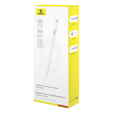 3in1 Passiv Stylus Stylus Glattskrift III - Magnetisk versjon - Hvit