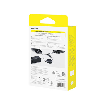 Kabeļu USB-C Cord vads - 2 x USB-C spilgti spoguļu sērija 100W 1m - melns