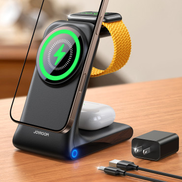 3In1 Trådlös laddningsstation med Magsafe - Svart