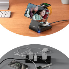 3In1 Trådlös laddningsstation med Magsafe - Svart